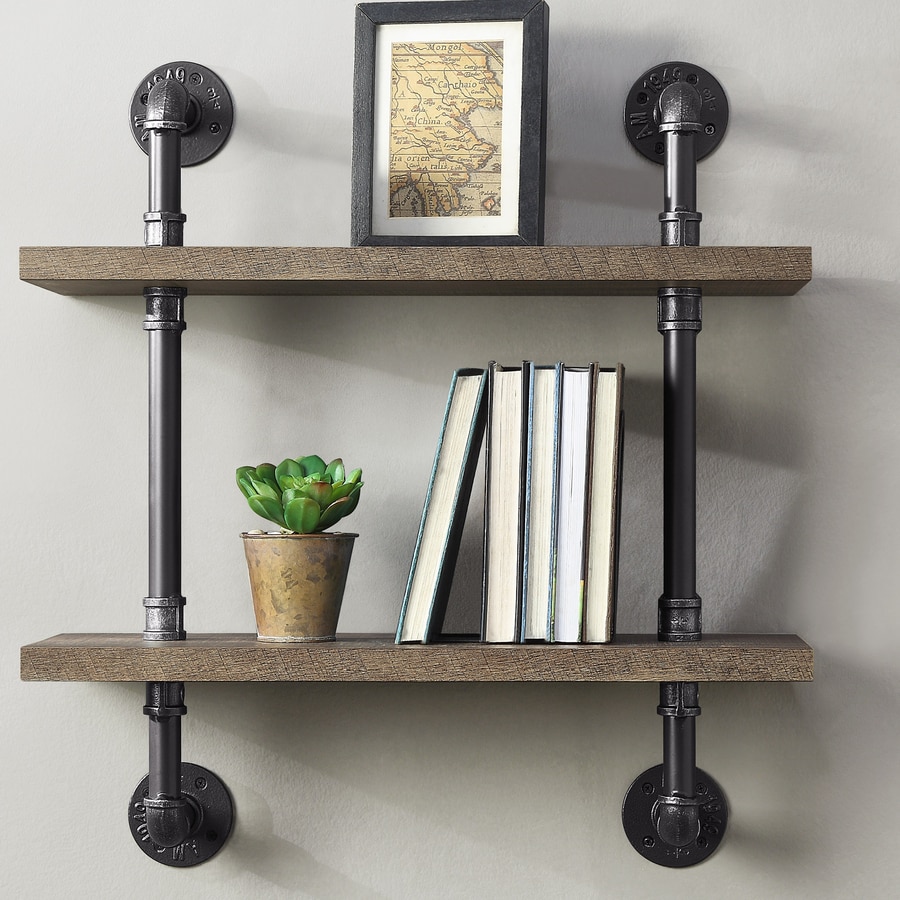 Whalen 23 75 In L X 26 25 In H X 8 In D Wall Mounted Shelving At