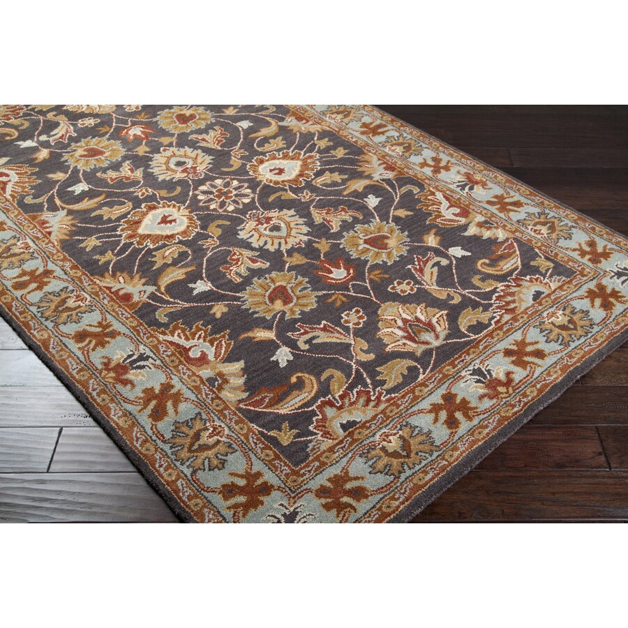 Artistic Weavers Liverpool 5 X 8 (ft) Wool Brown Floral Area Rug at ...