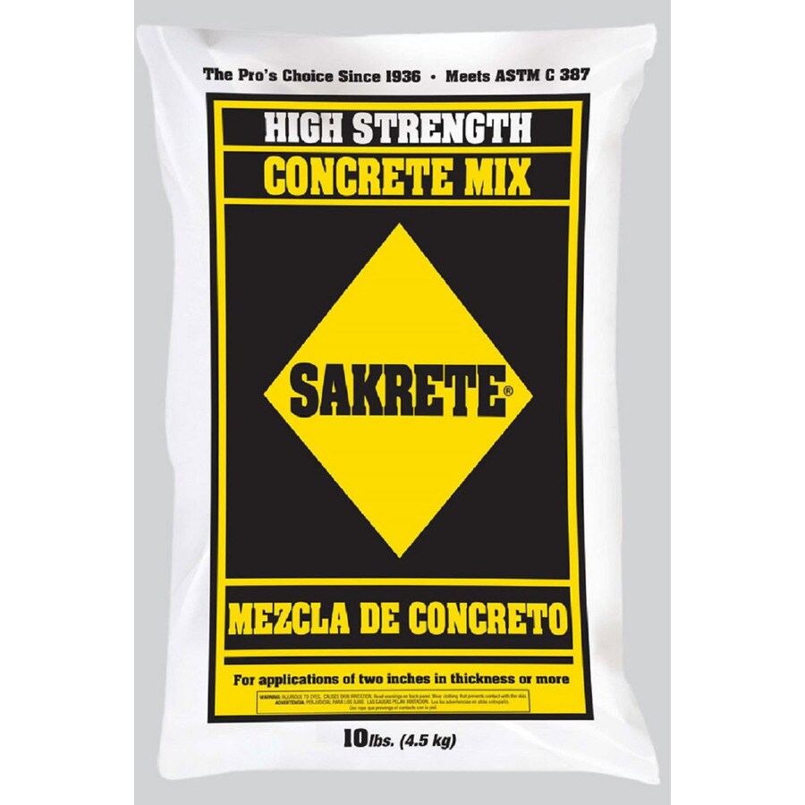 Sakrete 10 Lb High Strength Concrete Mix At Lowes Com