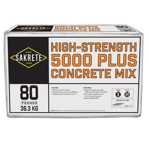 Sakrete 5000 Plus 80 Lb High Strength Concrete Mix At Lowes Com