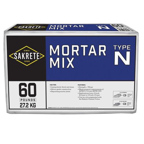 Sakrete Pre Blended 60lb Gray TypeN Mortar Mix in the Mortar Mix