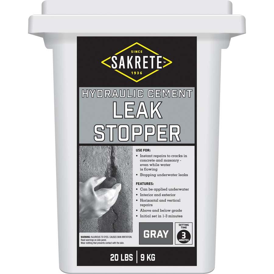 Sakrete Leak Stopper 20-lb Hydraulic Cement Concrete Patch Interior