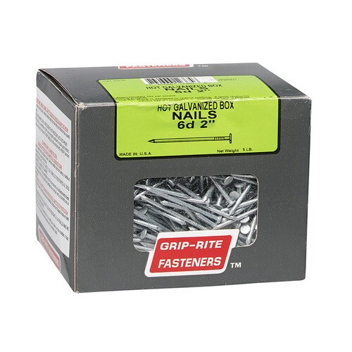 GripRite 5lb 6D 2in HotDipped Galvanized Smooth Box Nails at