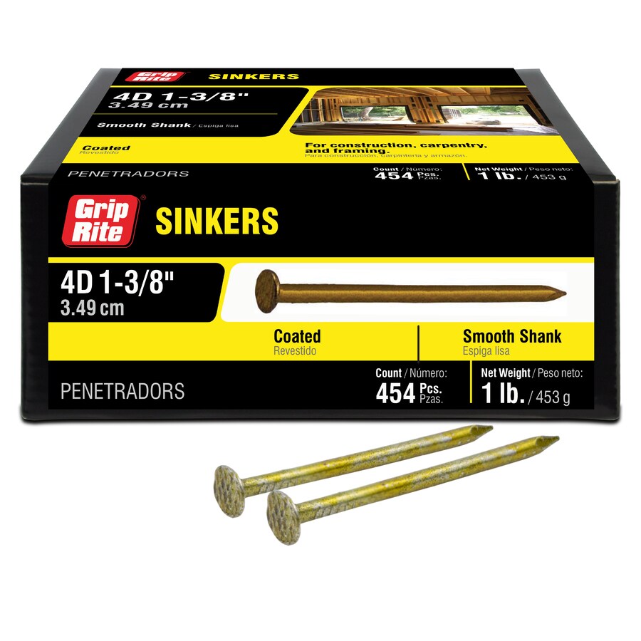 GripRite 14Gauge VinylCoated Steel Interior Sinker Nails (1lb) in