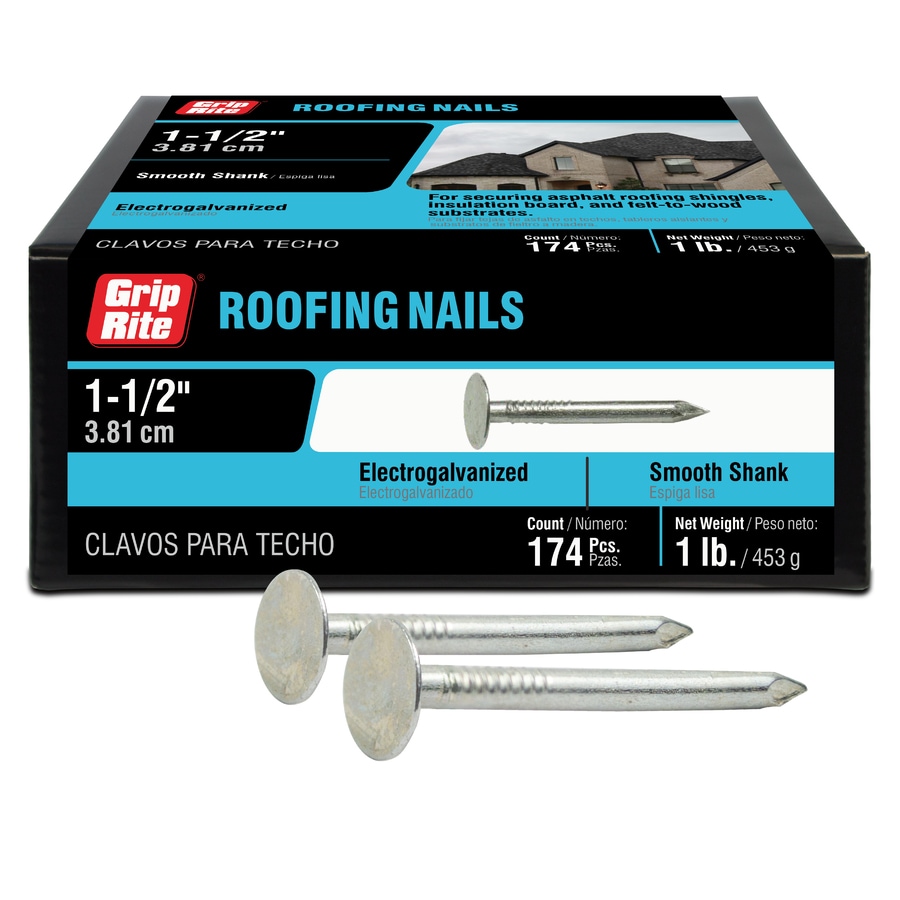 Length x Gauge Steel Barbed Smooth Ring Roofing Nails Fasteners Roof