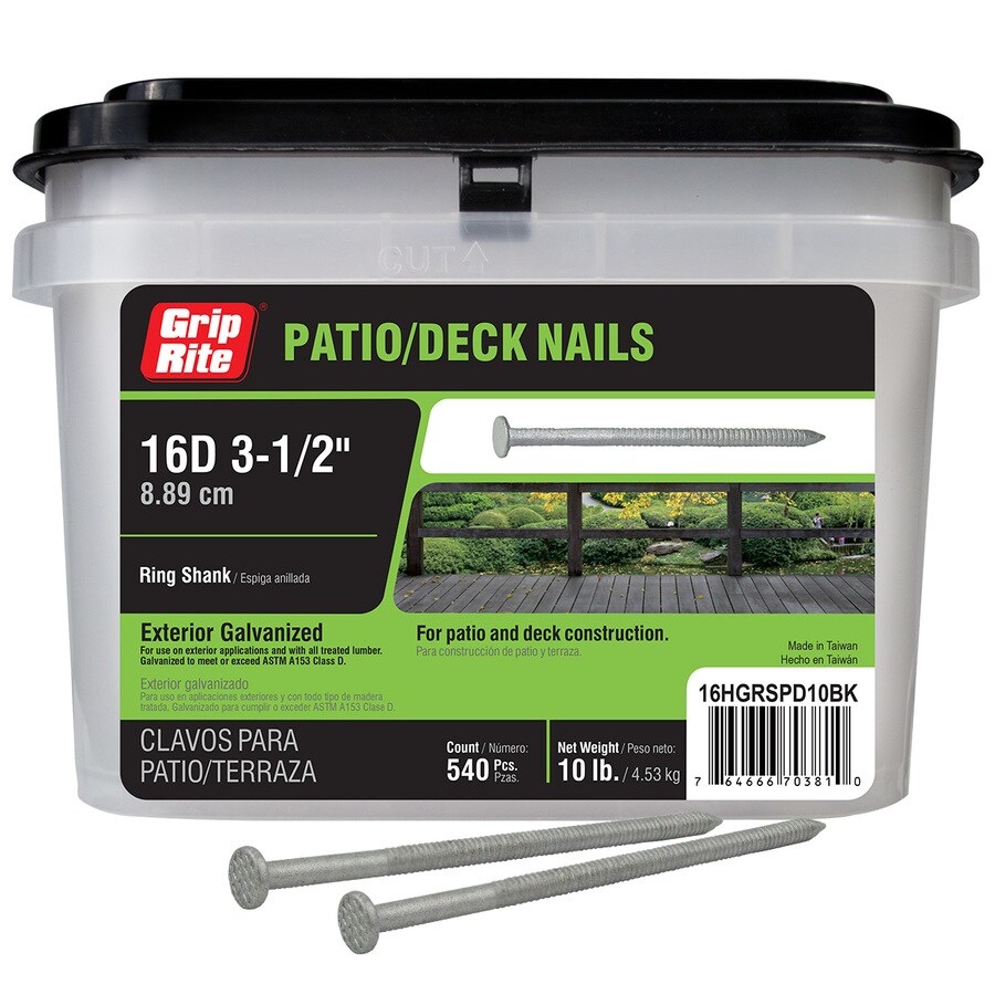 Blue Hawk 1 Lb 10 Gauge 1 3 4 In Steel Roofing Nails With Neoprene Washer In The Roofing Nails Department At Lowes Com