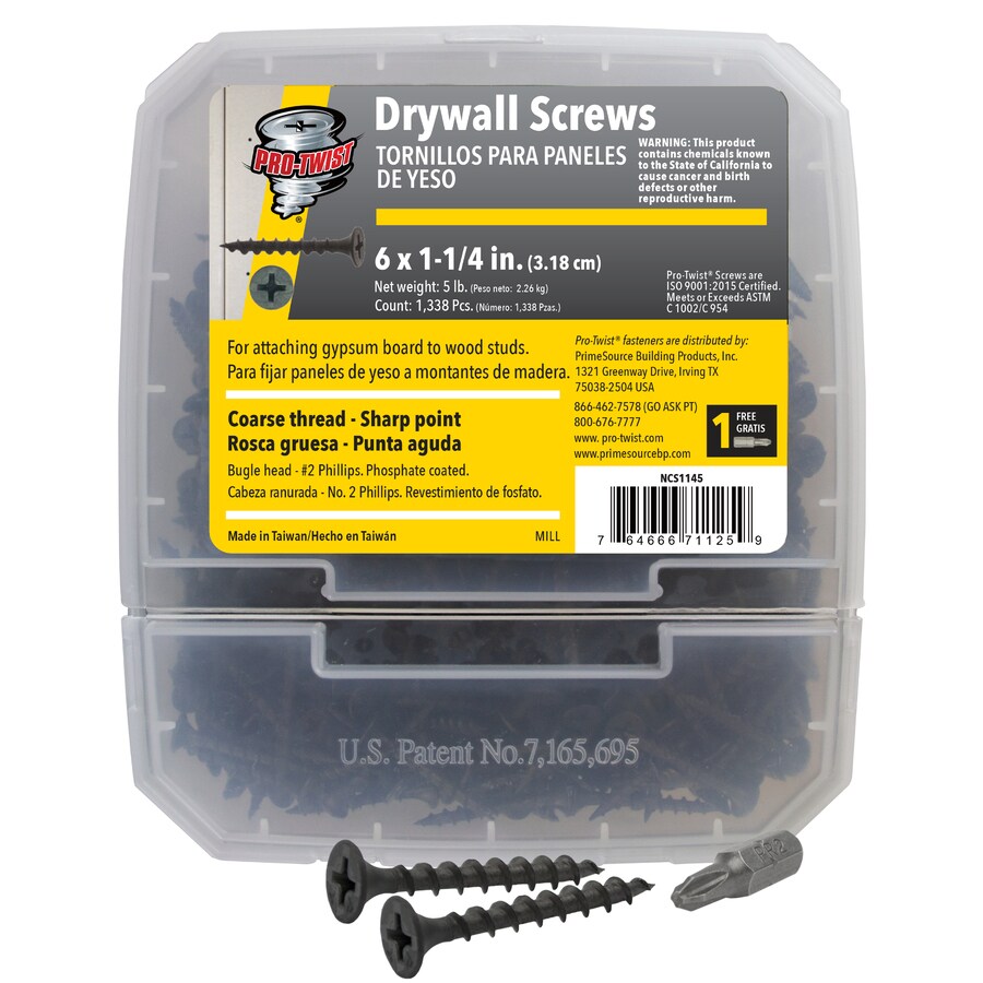 ProTwist 6 x 11/4in Bugle Coarse Thread Drywall Screws (5lb) in