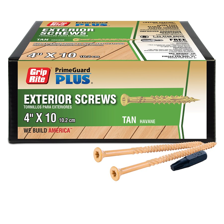 Grip Rite Primeguard Plus 10 X 4 In Polymer Wood To Wood Deck Screws 1