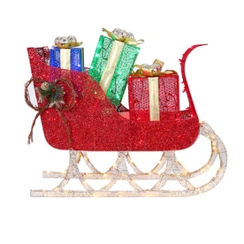 holiday living 40 in sleigh sculpture with clear led lights - Outdoor Lighted Tinsel Christmas Decorations holiday living 40 in sleigh sculpture with clear led lights - Outdoor Lighted Tinsel Christmas Decorations