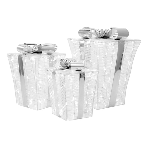 Holiday Living 28-in Gift Boxes Sculpture with White LED Lights in the