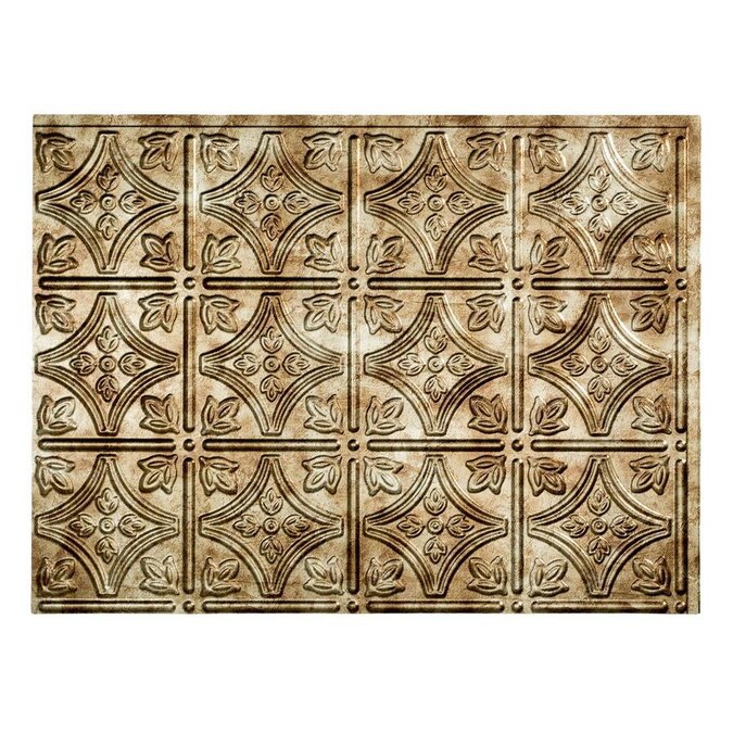 Fasade Traditional 1 24 25 In X 18 25 In Bermuda Bronze Backsplash Panels In The Backsplash Panels Department At Lowes Com