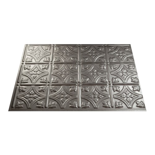 Fasade Traditional 1 18 5 In X 24 5 In Galvanized Steel Backsplash