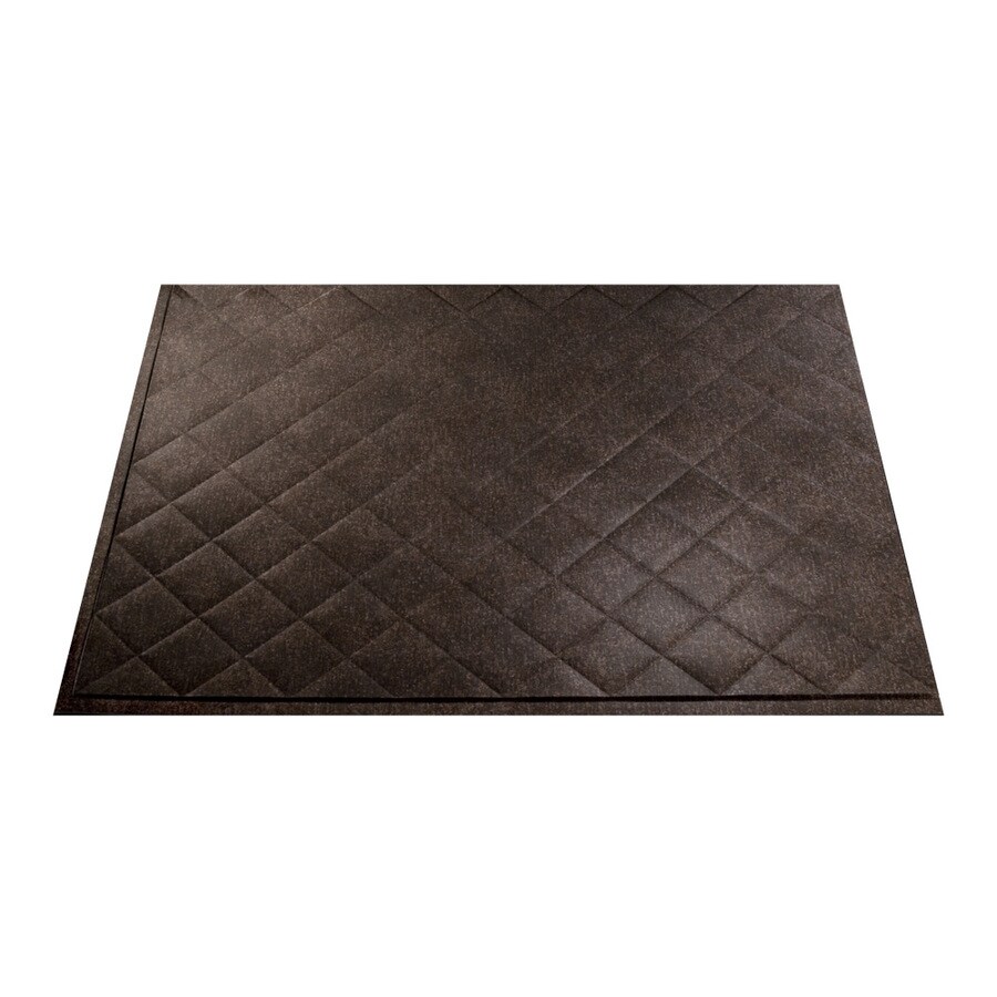 Fasade Quilted 18.5-in x 24.5-in Smoked Pewter Backsplash Panels