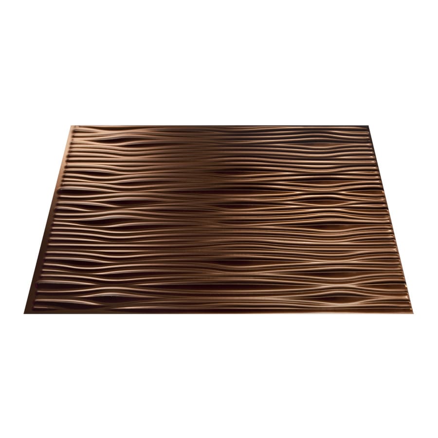 Fasade Waves 18.5-in x 24.5-in Moonstone Copper Backsplash Panels