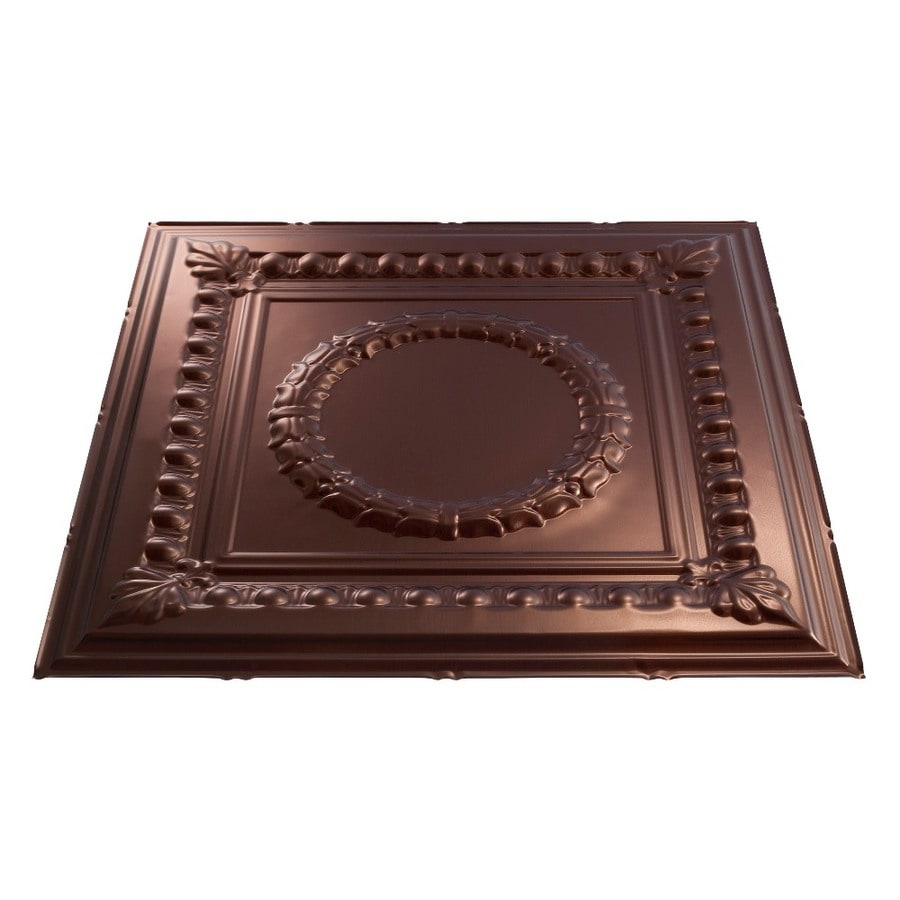 Rosette Bronze Ceiling Tiles At Lowes Com