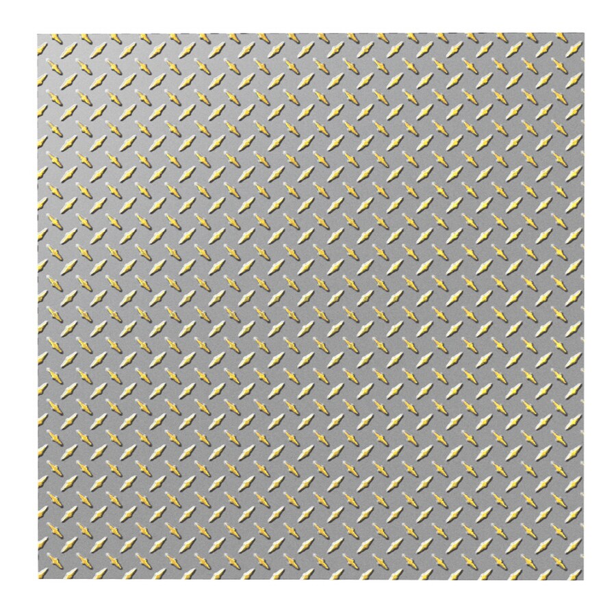 Fasade L66-22 24" x 24" Diamond Plate Two Tone Gold Over Argent Silver Ceiling Tile