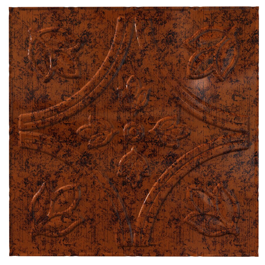 Fasade L70-18 24-in x 24-in Moonstone Copper PVC Drop Ceiling Tile