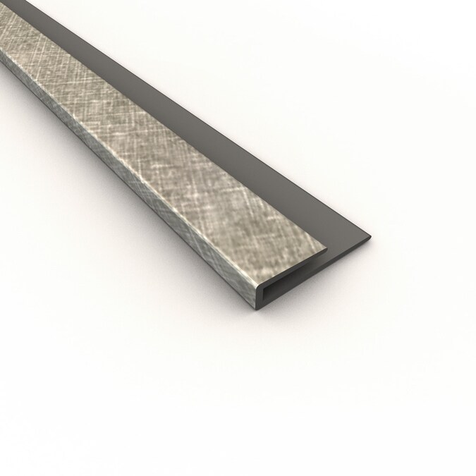 Fasade J Trim 0.19-in W x 18-in L Crosshatch Silver PVC Tile Edge Trim
