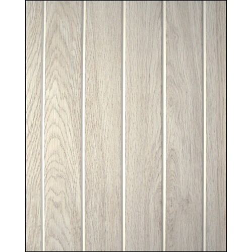 FashionWall 47.75in x 7.98ft Single Bead Silver Hardboard Wall Panel