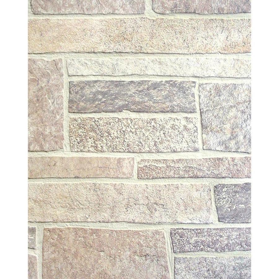47.75-in x 7.98-ft Embossed Canyon Stone Hardboard Wall Panel at Lowes.com