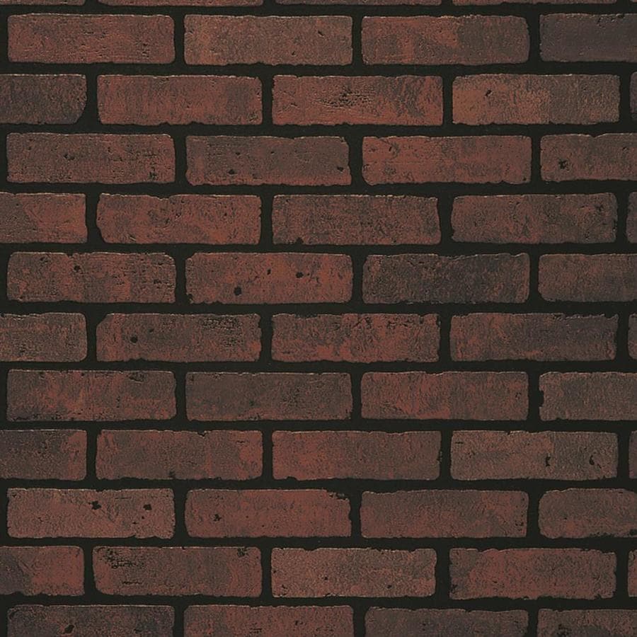 47 75 In X 7 98 Ft Embossed Red Brick Wall Panel At Lowes Com