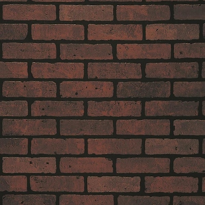 47 75 In X 7 98 Ft Embossed Red Brick Hardboard Wall Panel