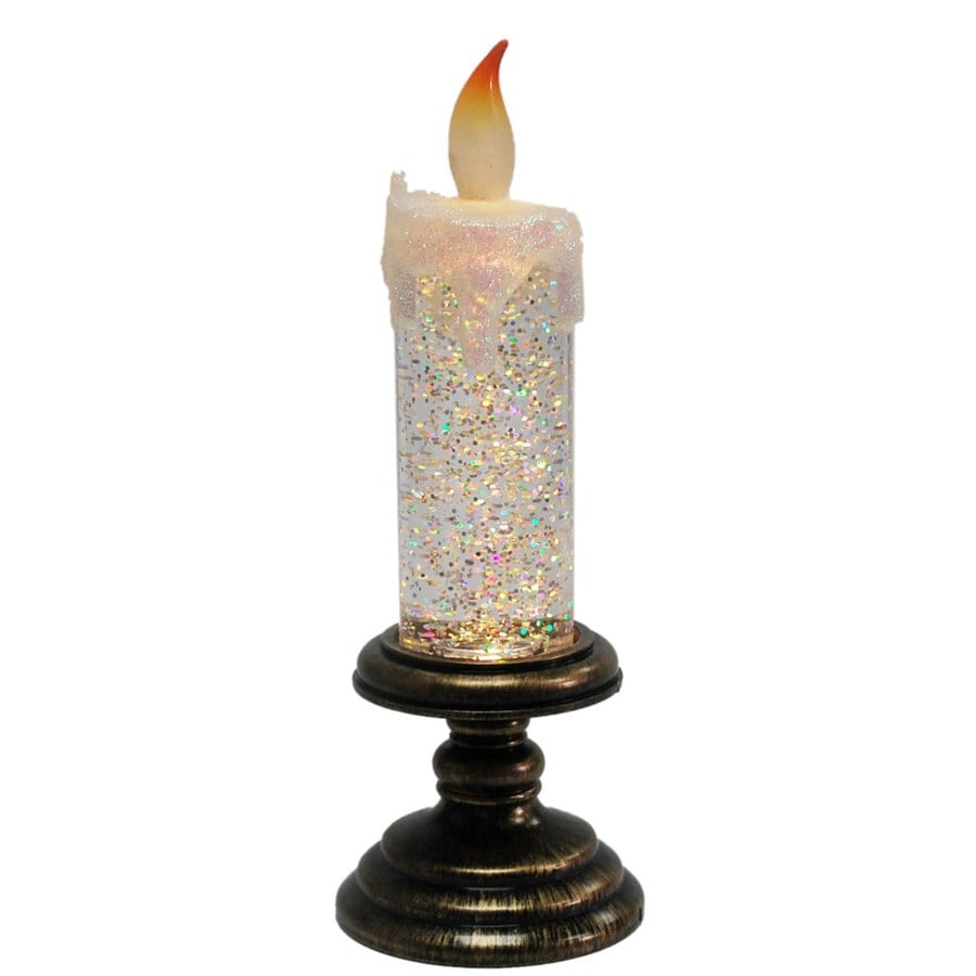 Holiday Living 7875 In Indoor Battery Operated Led Bronze Electric Pillar Candle At