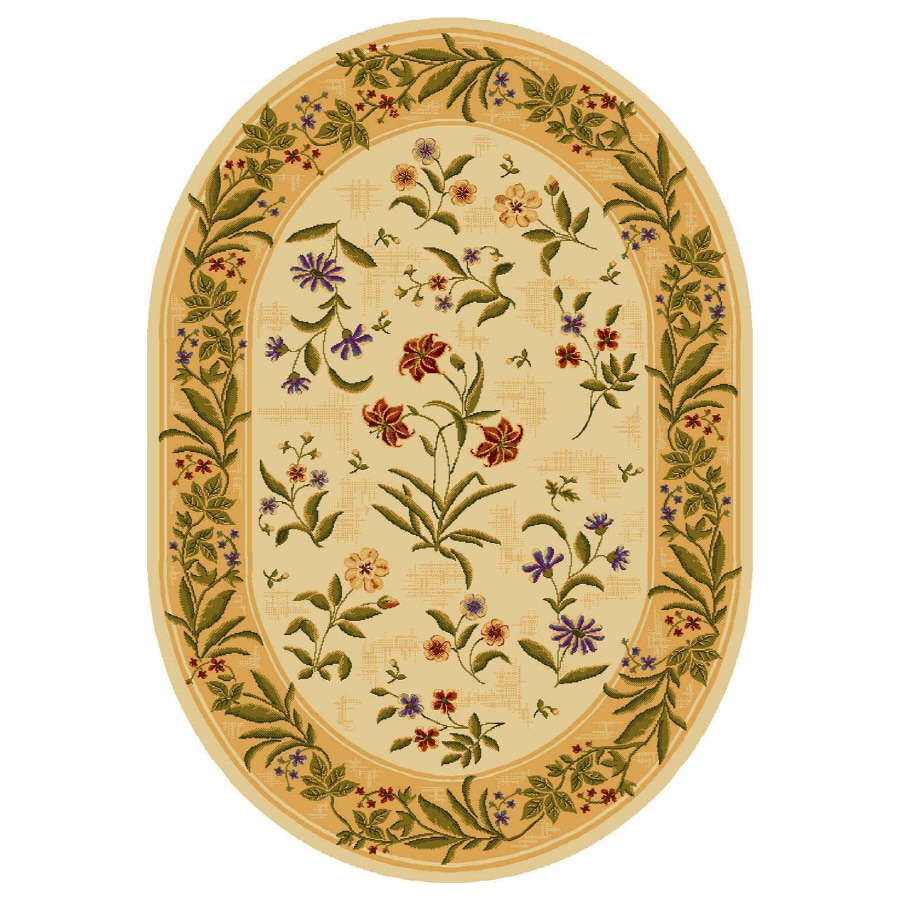 Shaw Living Summer Flowers Oval Indoor Tufted Area Rug ...