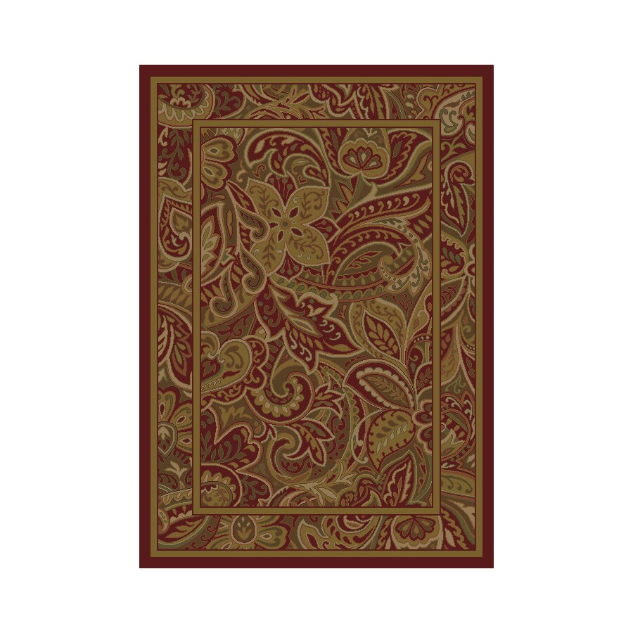 Shaw Living 3U351B7800 9'2" x 12' Red Paisley Park Area Rug
