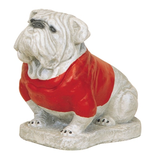 outdoor bulldog statue