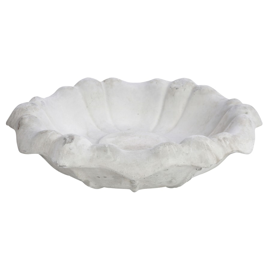 4-in H Natural Concrete Birdbath Bowl in the Birdbaths department at ...