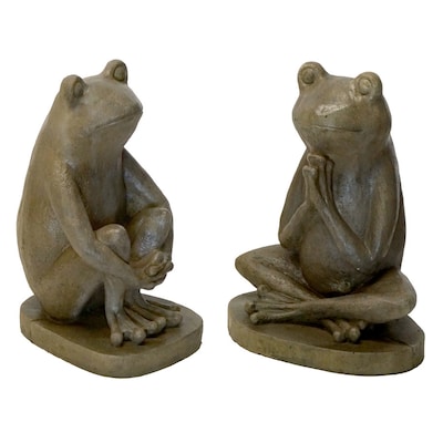 13 In H X 10 In W Frog Garden Statue At Lowes Com