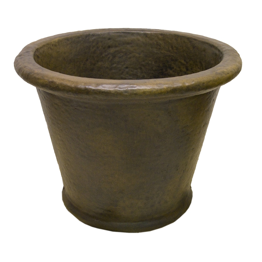 27in W x 20in H Espresso Concrete Planter at