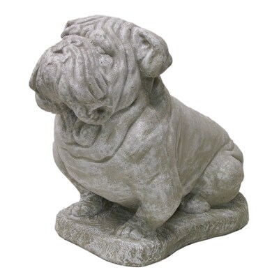 14 In H X 9 In W Bulldog Garden Statue At Lowes Com
