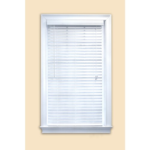 Style Selections 2-in White Faux Wood Room Darkening Plantation Blinds ...