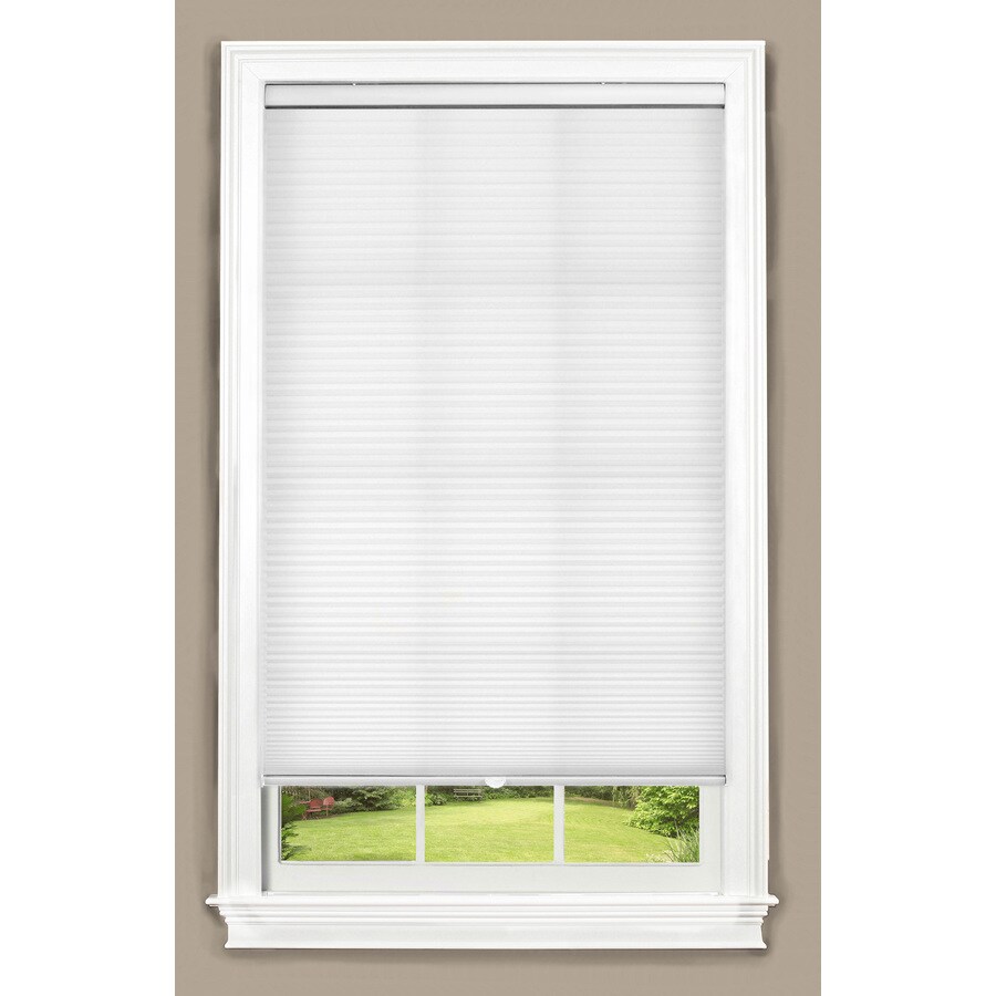 Allen Roth 34 In W X 64 L White Cordless Light Filtering Allen Roth 34 In W X 64 L White Cordless Light Filtering