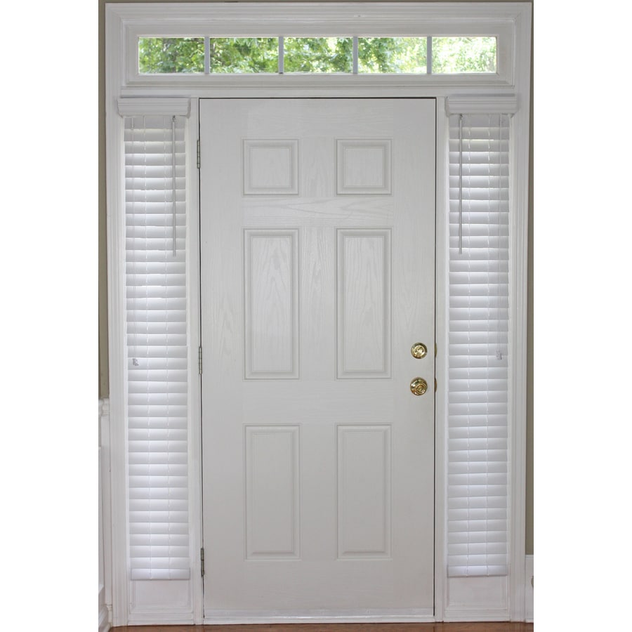 Corded 2 In Faux Wood 2 In White Faux Wood Room Darkening Blinds Common 9 In Actual 8 5 In X 72 In