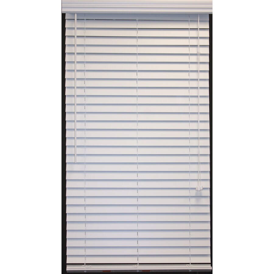 Style Selections 2 In White Faux Wood Room Darkening Plantation Style Selections 2 In White Faux Wood