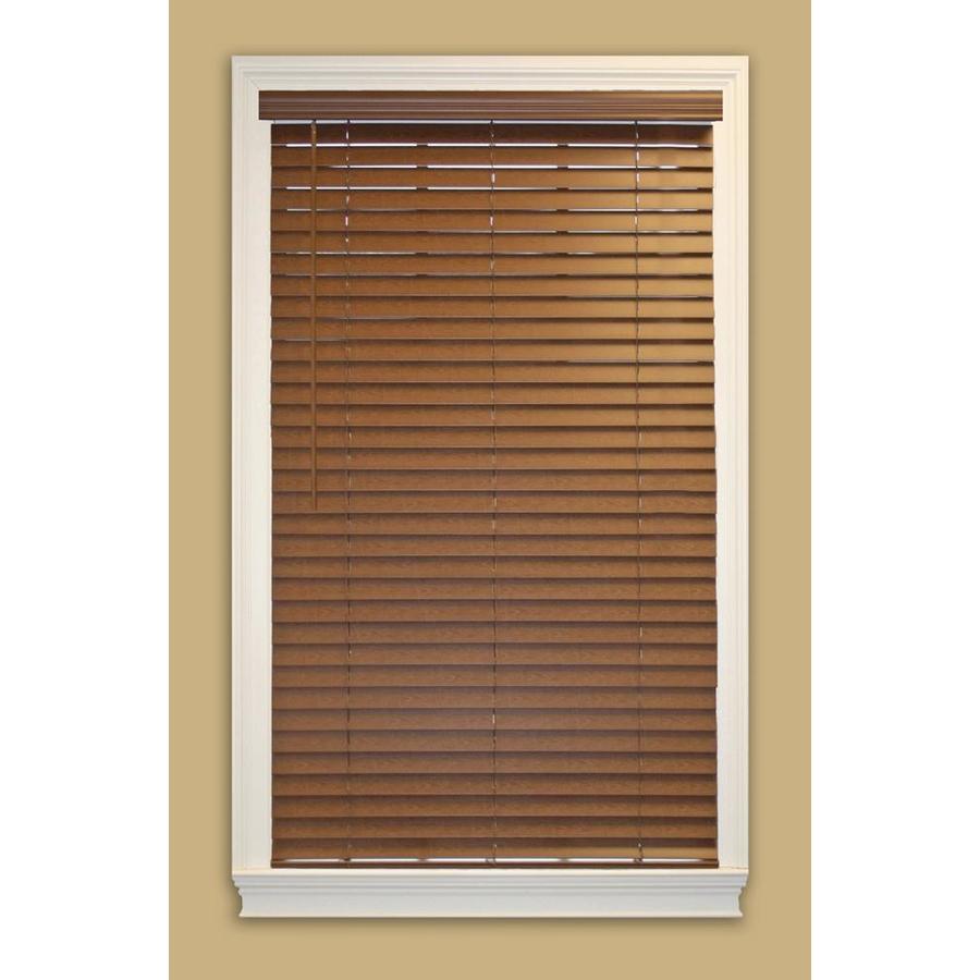 Style Selections 2FWBARK604840 2-in Bark Faux Wood Room Darkening Plantation Blinds (Common: 60.5000-in x 84-in; Actual: 60.5000-in x 84-in)