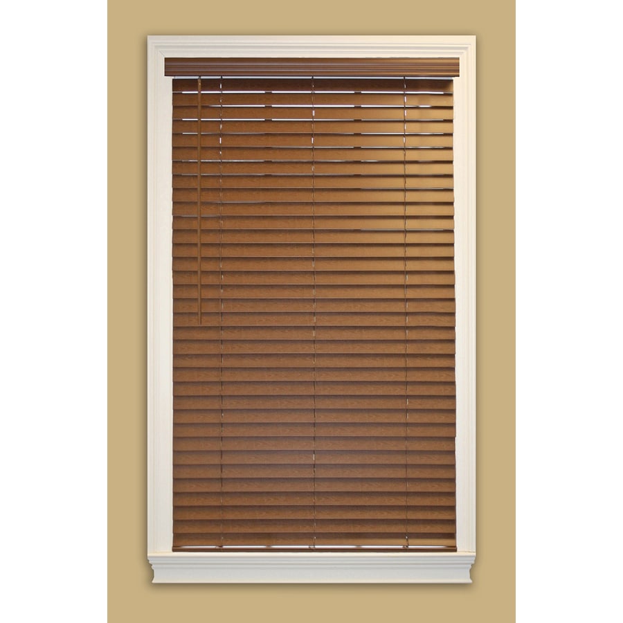 Allen Roth 2 In Cordless Bark Faux Wood Room Darkening Allen Roth 2 In Cordless Bark Faux Wood Room Darkening Horizontal Blinds Common