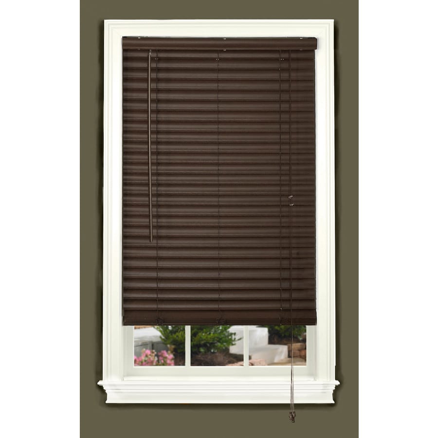 Style Selections 54-in W X 72-in L Mocha Vinyl Horizontal Blinds At ...