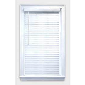 allen + roth 2-in Cordless White Faux Wood Blinds (Common: 23-in; Actual: 22.5-in x 64-in)