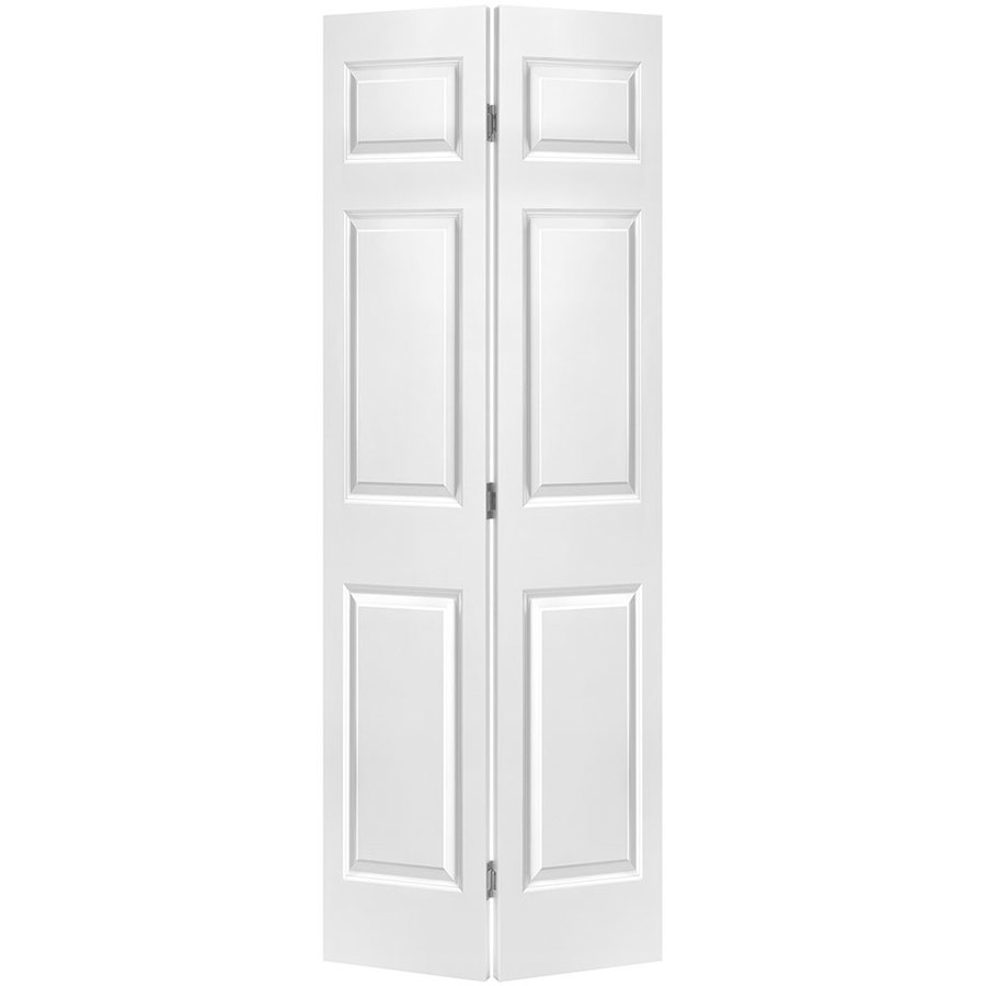 Masonite Traditional 30in x 80in Primed 6Panel Primed Molded Composite Bifold Door in the