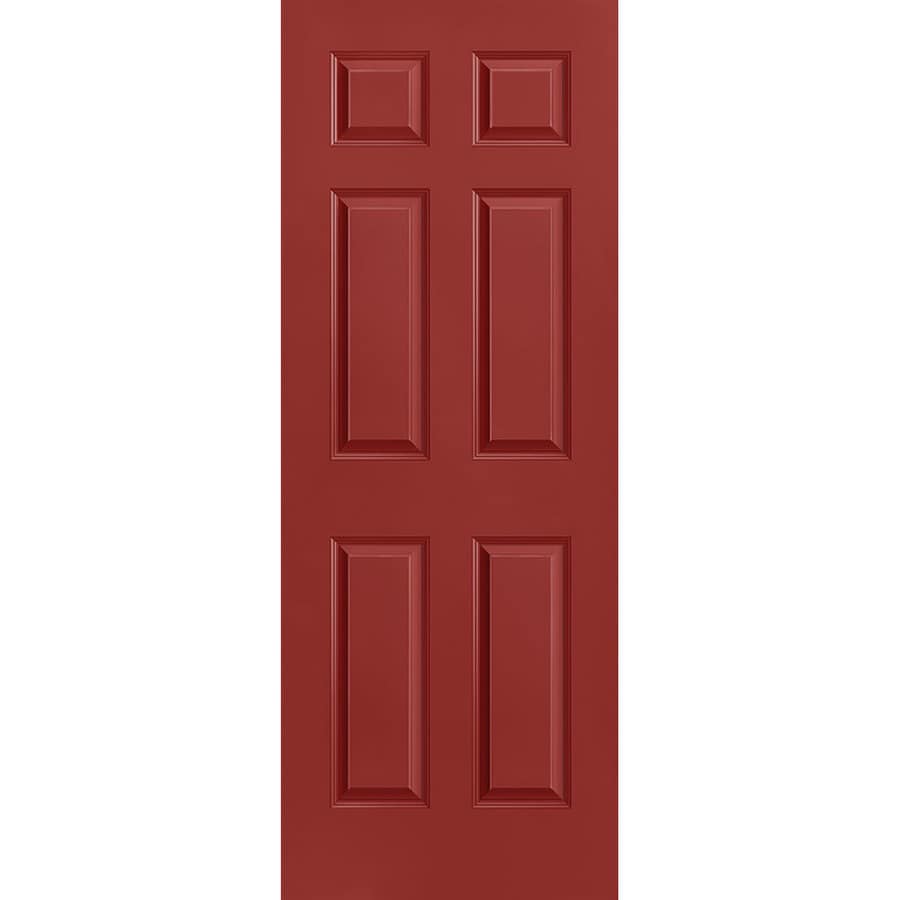 Masonite Slab Door Barn Red 6 Panel Solid Core Molded