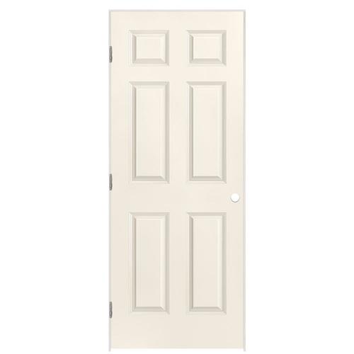 Masonite Traditional 32-in X 80-in Moonglow 6-Panel Solid Core Molded ...