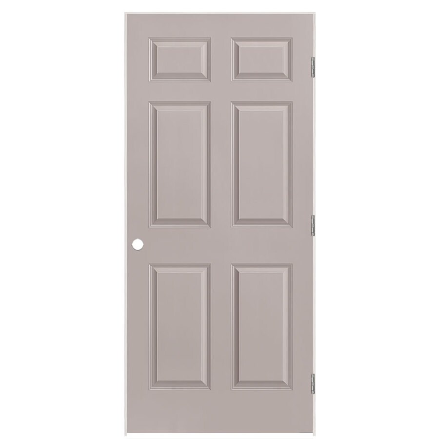 Masonite Painted Driftwood Solid Core 6Panel Single Prehung Interior