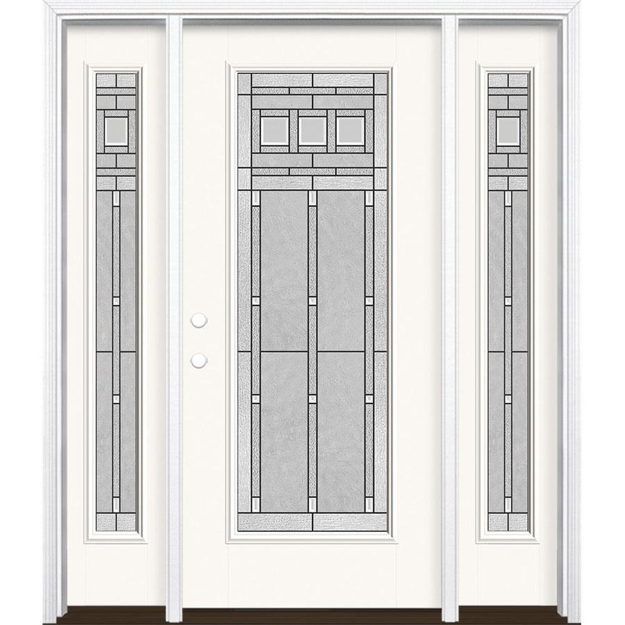 Masonite Craftsman Full Lite Decorative Glass Right Hand Inswing