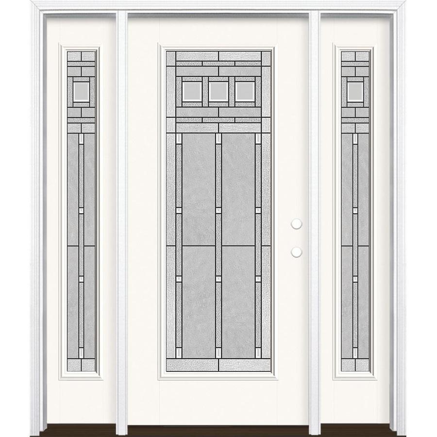 Masonite Craftsman Full Lite Decorative Glass Left Hand Inswing