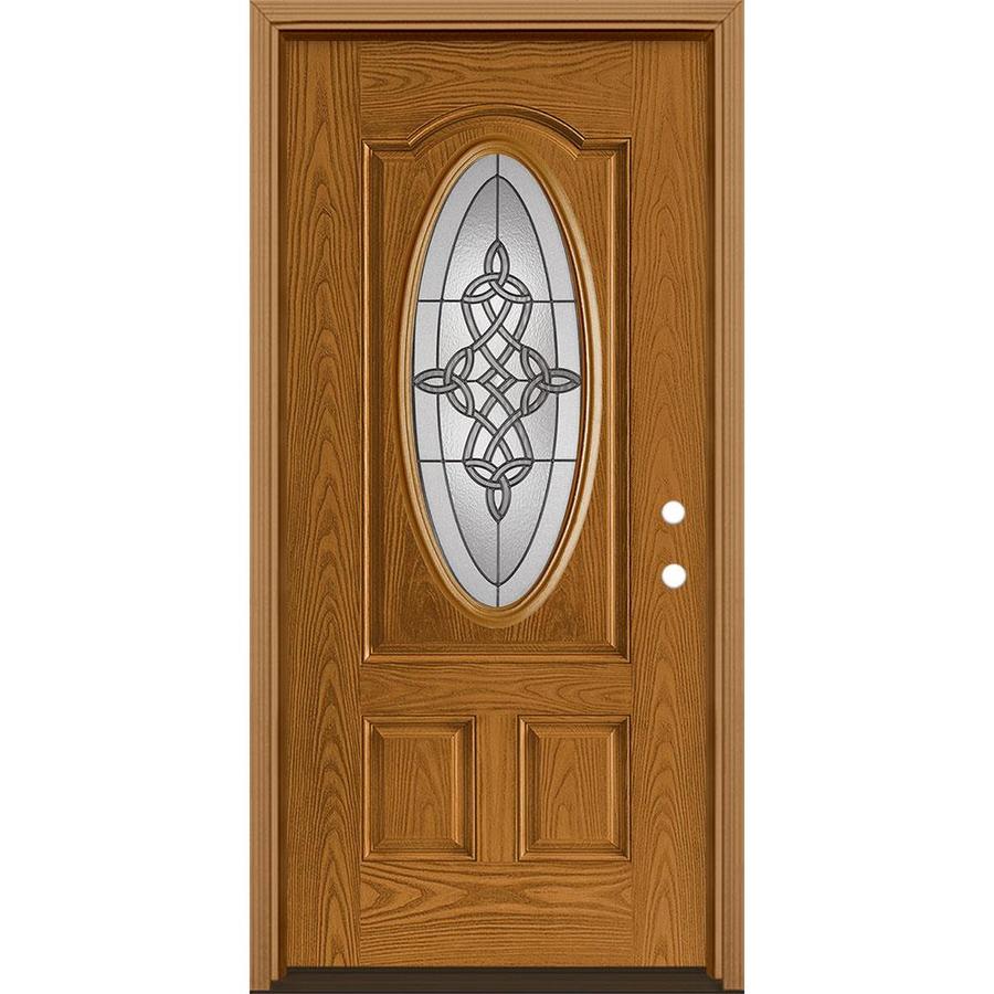Masonite Dylan Oval Lite Decorative Glass Left Hand Inswing