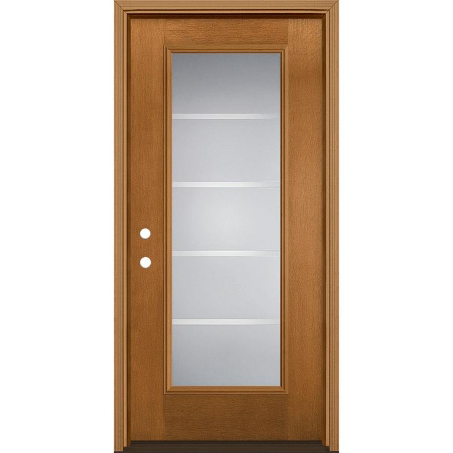 Masonite Crosslines Full Lite Decorative Glass Right Hand Inswing